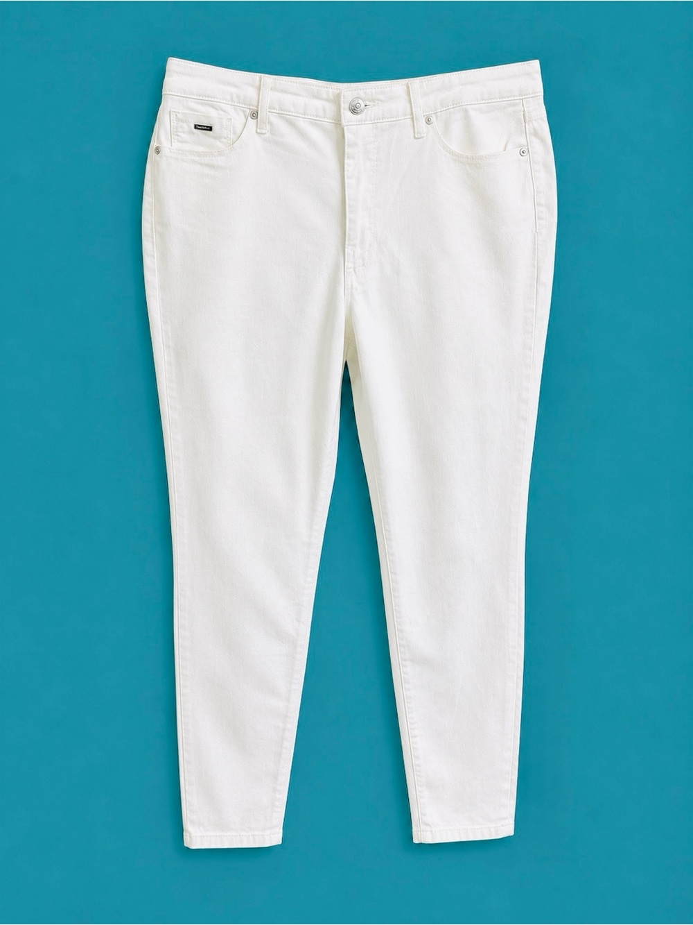 Nine West Gramercy Corp Jeans Woman’s New, White Mid Rise Pants, Size 14 NWT 💜💫